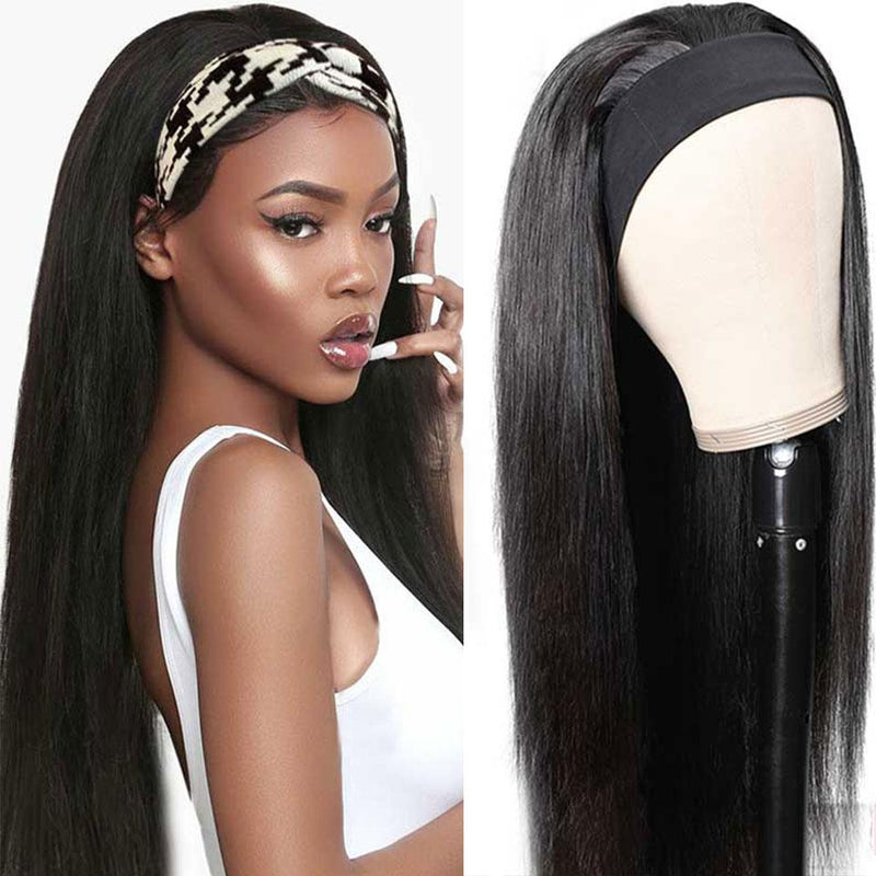 Aligrace Headband Straight Human Hair Wigs