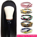 Aligrace Headband Straight Human Hair Wigs