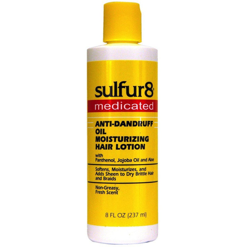 Sulfur8 Medicated Anti-Dandruff Oil Moisturizing Hair Lotion (8 OZ)