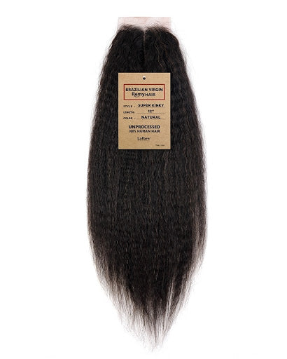 LaFlare Super Kinky Lace Closure 12" Natural