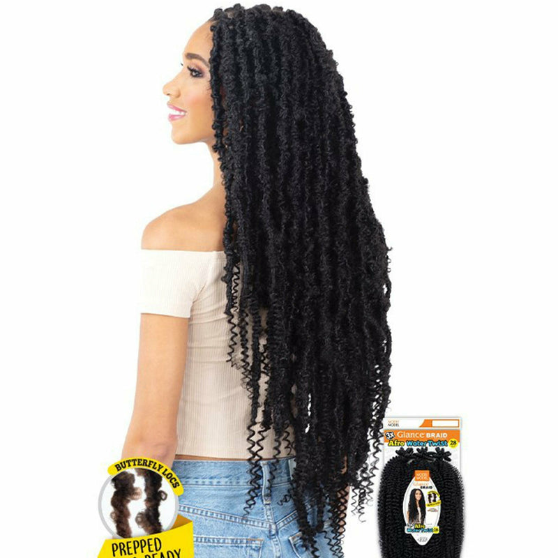 Model Model Synthetic Braids - 3x Afro Water Twist 28