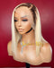 Jessies Wig T4/613 Ombre Blonde Bob Lace Front Wigs With Chocolate Brown Roots