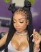 Jessies Wig 36" Full Lace Knotless Cornrow Box Braided Wig Hand Braided Wigs With Baby Hair for Women