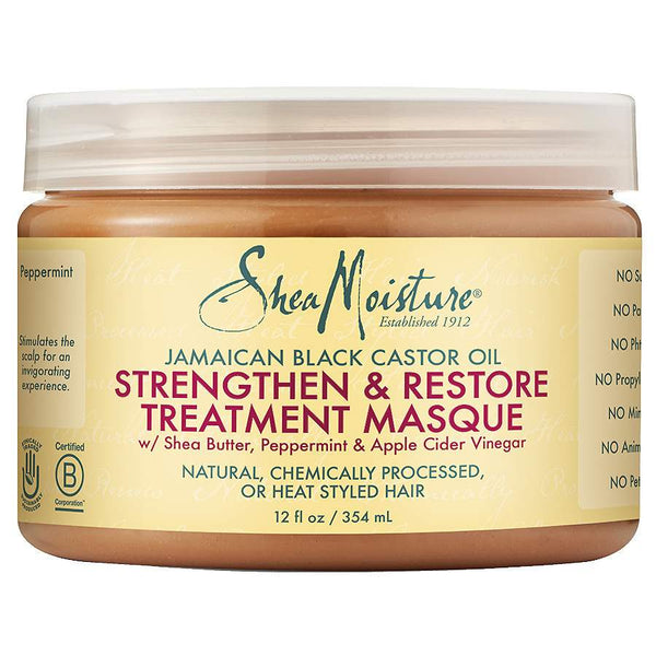 Shea Moisture Jamaican Black Castor Oil Strengthen & Restore Treatment Masque 12 Oz