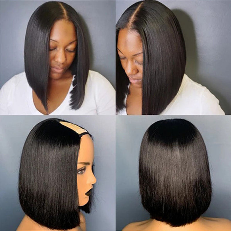 Dola Hair QUICK & EASY AFFORDABLE U-PART BOB HUMAN HAIR STRAIGHT 180% Density