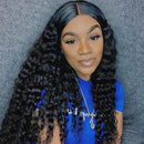 Mslynn T Part Wig Deep Wave Human Hair Wigs Pre Plucked with Baby Hair