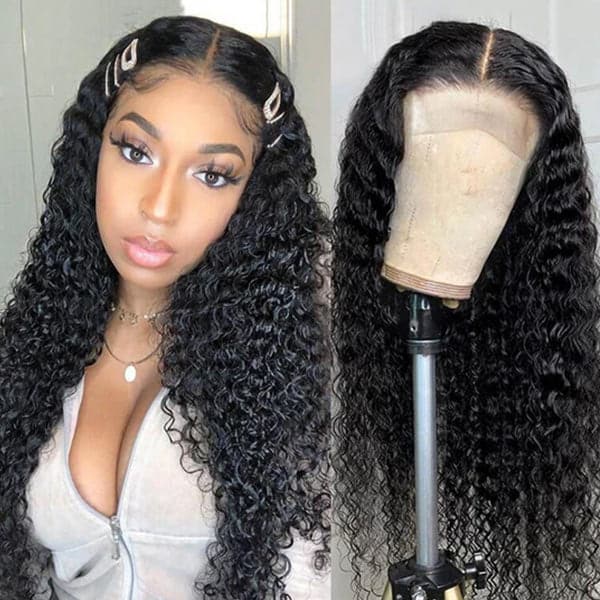 5x5 Closure Wig Water Wave Human Hair 180% Density Wet And Wavy Lace Wig