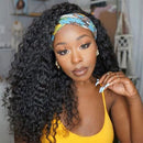 Mslynn Headband Wigs Water Wave Wig Glueless None Lace Wigs Natural Color