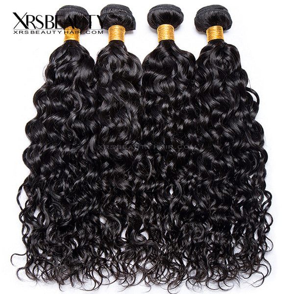 Xrs Beauty Hair 4 pcs Water Wave Brazilian Virgin Hair Bundle [WEFT9]