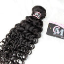 CurlyMe Water Wave Virgin Human Hair 4 Bundles with 13x4 Frontal Natural Black