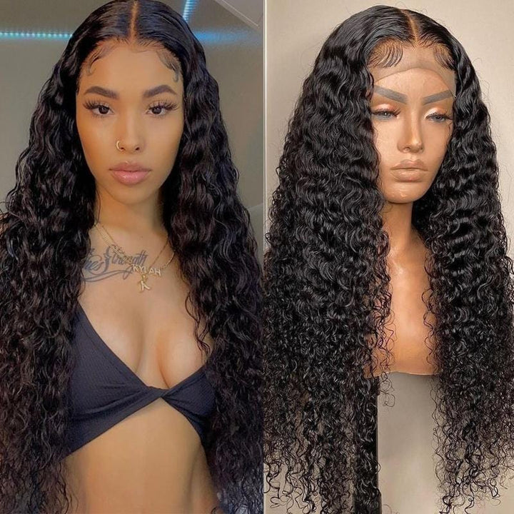 Undetectable Real Transparent Lace Front Wig Water Wave 13x4 Brazilain Human Wigs