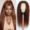 Aligrace 13x4 Lace Kinky Straight Wig Reddish Brown Color